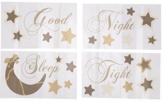 Babi Italia Removable Wall Decals,Luna 4 Sheets,Self St​ick 