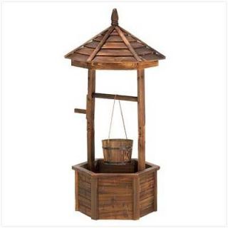 Cottage Design Outdoor Wishing Well  Perfect for Fall Decor   Pumpkins 