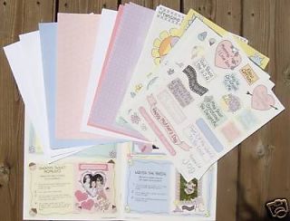   Moments Newborn Infant Baby Family Scrapbooking Card Making Paper Kit
