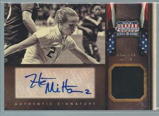 HEATHER MITTS 2012 Americana Heroes & Legends AUTOGRAPH Relic 32/49