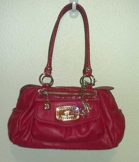 Sienna Ricchi Avella Raspberry Satchel Shoulder bag purse handbag 