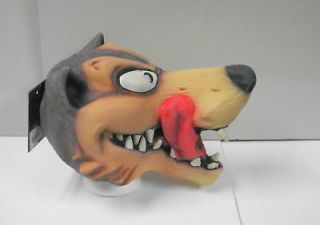Big Bad Wolf w/Tongue Out Vinyl Halloween Mask #421