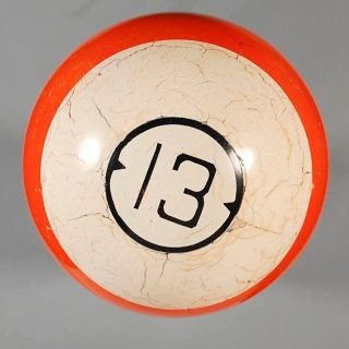 Antique 2 1/4 Brunswick Balke Collender Ivorylene Dart Thirteen Ball 