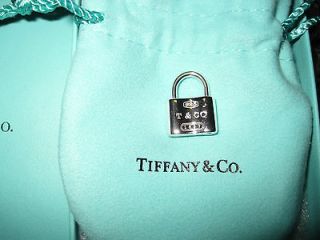 Tiffany & Co 1837 Functioning Lock Charm Pendant Sterling Silver NWT 