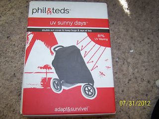 PHIL & TEDS UV Sunny Days for Vibe DOUBLE Buggy Sun Cover NEW