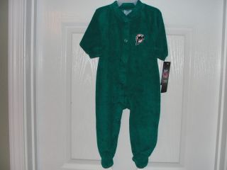 Miami Dolphins Footed Pajamas 0/3 Months NFL Licensed