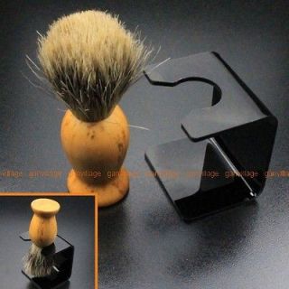 New Badger Bristle Shaving Brush + Brush Stand Holder Socket Barber 