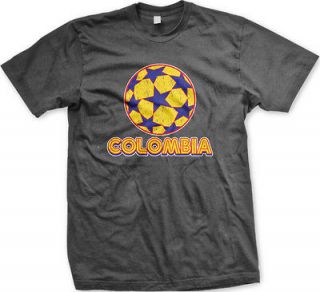 Colombia Colombian Flag Bandera Soccer Ball Futbol World Cup New Mens 