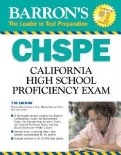 Barrons CHSPE California High School Proficiency Exam by Lexy Green 