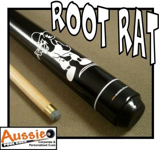 Custom Designer Maple Pool Snooker Cue   Root Rat White Personalized 