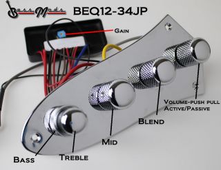 Band Active Passive Jazz Bass Preamp Plate Chrome