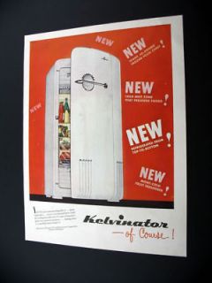 Kelvinator Moist Master Refrigerator 1948 print Ad