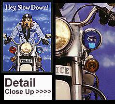 Birthday Card Police Dog Harley Davidson motorcycle