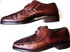    BALLY SUISSE Brown Leather Laced LOAFERS Mens Shoes Size 10.5