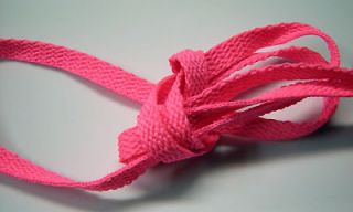   lot 54 inch flat athletic Brilliant Pink shoelaces Sneaker Laces Bulk