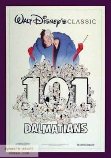 101 Dalmatians poster in Entertainment Memorabilia