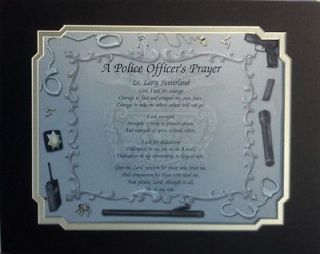 POLICE OFFICERS PRAYER PERSONALIZED POEM GIFT FOR COP