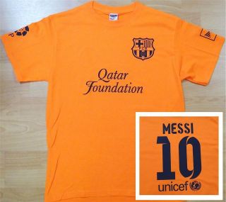   FCB Lionel Messi #10 Custom Away Shirt Jersey 2012 13 Orange Barca