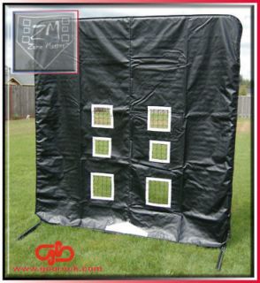 ZONE MASTER® Baseball Pitching Target Screen & Net, Complete Steel 