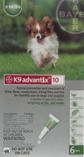 Bayer K9 Advantix Green For Dogs Under 10 lb