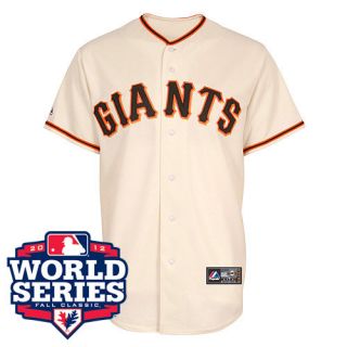   Giants Home Replica Majestic Jersey w/ 2012 World Series Patch