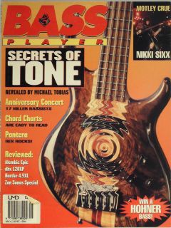 BASS PLAYER Guitar Magazine May/Jun 1994 Motley Crue Nikki Sixx 