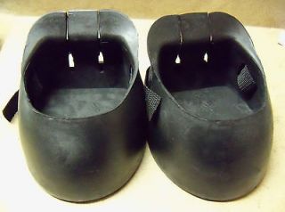 Pair 2 Rubber Black Barrier Boot Hoof Protection Horse Hoof Sz 3 Extra 