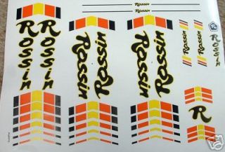 Rossin set of decals vintage 80s choice of two types