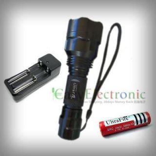 UltraFire 1300Lm C8 CREE XM L T6 LED Flashlight Torch lamp + Charger 