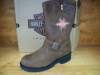 Harley Davidson Logger Conduct Boots D91067 Mens Brown Motorcycle New 