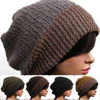 mens womens chic Baggy BEANIE Unisex oversize slouchy Knit Hat Skull 