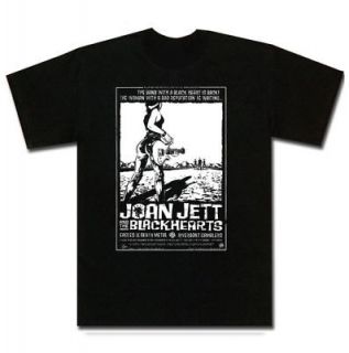 Joan Jett & The Blackhearts Runaways NEW Black T Shirt