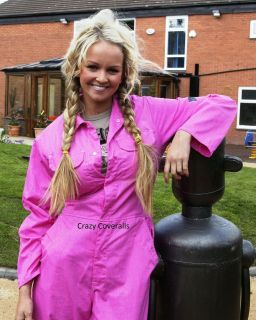 Pink Overalls for Women, Pink Boiler Suit, Coveralls. UK16 L