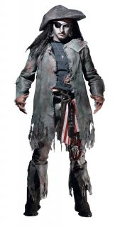 BARNACLE BILL ADULT MENS COSTUME Ghost Scary Captain Tattered Corsair 