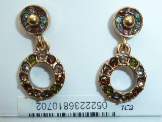 NWT Patricia Locke Gold Thicket APERTIF Post Crystal Earrings Retail $ 