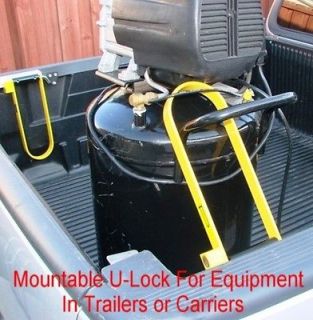   Large Mountable Hinged U Lock for Bike Lawn Tools Equipment, 2 U Locks