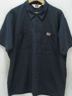 VTG Authentic Ben Davis Short Sleeves Navy Blue Work Shirt Size XL 