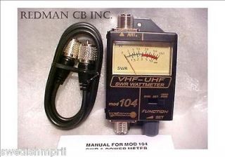 Workman 104 SWR / Power METER VHF / UHF Ham Radio 120   500 MHz 3 ft 