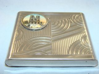 VERY NICE DEPOSE SMOKING TOBACCO CIGARETTE CASE WITH PICTURE OF NOTRE 