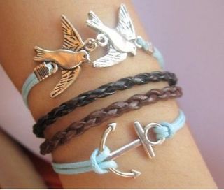 leather anchor bracelet in Bracelets