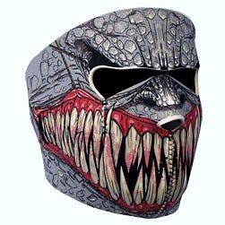  Neoprene Full Face Monster Fang Mask OR Reversible All Black Mask