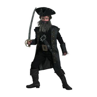 Deluxe Blackbeard Pirates of the Caribbean Child Boys Halloween 
