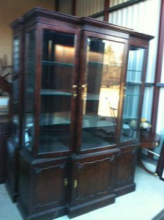 Wood Dining Room lighted China Cabinet / CURIO /Bar Banquet case 
