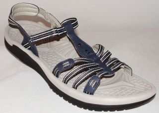 Earth Puerta Grey Gray Strappy Leather Sandals w/Kalso Tech 6 Womens 