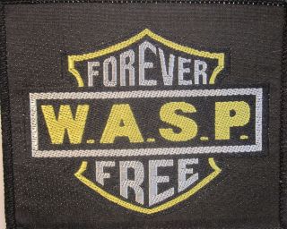   Forever Free Vintage Woven Sew On Patch Blackie Lawless RARE W.A.S.P