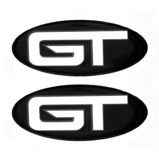   GLASTRON 0572956 GT BLACK/SILVER FOAM FILLED RAISED BOAT DECALS (PAIR