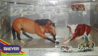 BREYER #3297 NCHA WESTERN PERFORMANCE SERIES CUTTING HORSE & COW