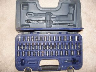 46 pc Blue Point by Snap On 1/4 drive socket and ratchet set Model # 