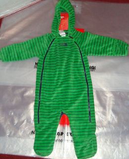 NWT North Face Infant Baby Striped Buttery Fleece Bunting Suit $80 