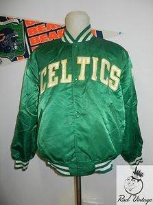 Vintage Boston Celtics Gold Logo retro satin Starter Jacket Medium NBA 